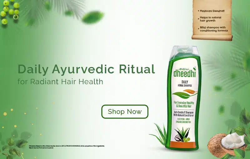 Dheedhi daily herbal shampoo Banner